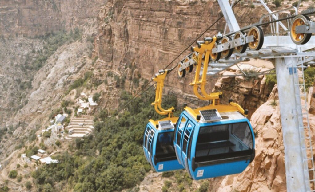 cable car ride at the Al-Soudah Mountain 3